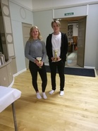 Vuoden tyttöjuniori Kati Leijala ja poikajuniori Lassi Kaskinen