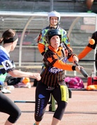 Lotta Lehtiranta hallitsi niin lyhyet kuin kovat lyönnit. Takakentän uurastaja palkittiin II-palkinnolla.