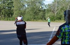 Saara laittaa pallon kakkospuolelta maisemiin. Saara paransi edellisestä pelistä kahdella kunnarilla, iskien niitä nyt kolme.